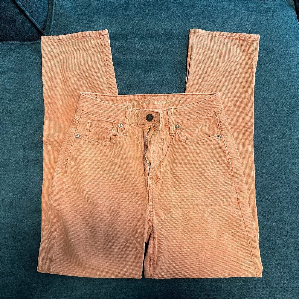 American Eagle Women's Pink Corduroy Jeans